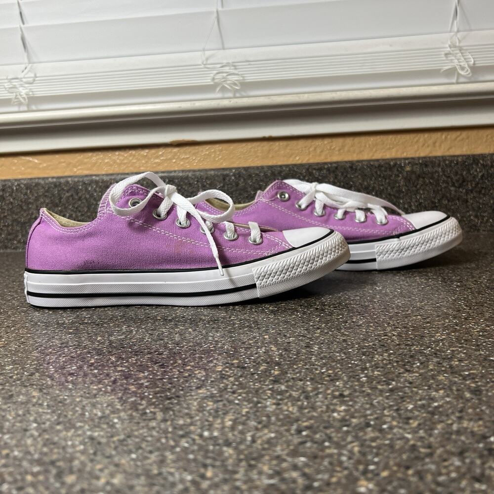Converse All Star Classic Low Top Sneaker Purple/Pink Womens Sz 8 Lace Up Mens 6 - Picture 4 of 10